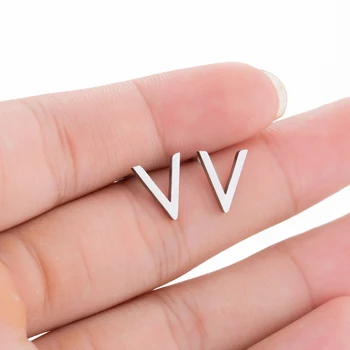 Simple Geometric V Shaped Stud Earrings for Women Party Jewelry Gift Stainless Steel Personalize Letter Earing Orecchini
Simple Geometric V Shaped Stud Earrings for Women Party Jewelry Gift Stainless Steel Personalize Letter Earing Orecchini