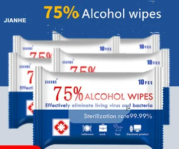 10sheets/Pack Portable 75% Alcohol Wet Wipes Antiseptic Disinfection Wipes Sterilization Wipes Household Hand Cleaning Wipes
10sheets/Pack Portable 75% Alcohol Wet Wipes Antiseptic Disinfection Wipes Sterilization Wipes Household Hand Cleaning Wipes