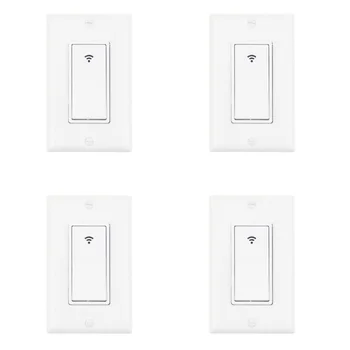 4Pcs WIFI Smart Remote Control Mechanical Key Switch for Alexa Voice Control Smart Switch-US Plug
4Pcs WIFI Smart Remote Control Mechanical Key Switch for Alexa Voice Control Smart Switch-US Plug