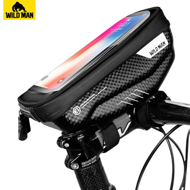 WILD MAN Bike Handlebar Bag Rainproof 5.8/6.0 Inch Phone Case Touch Screen Bicycle Bag Top Front Tube Bag Cycling Accessories
WILD MAN Bike Handlebar Bag Rainproof 5.8/6.0 Inch Phone Case Touch Screen Bicycle Bag Top Front Tube Bag Cycling Accessories