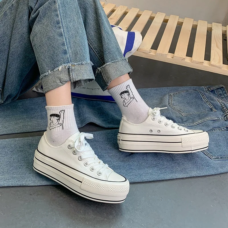 Fashion Women Canvas Shoes Trend Platform Shoes New Comfortable Breathable High Quality Thick Bottom Vulcanized Shoes Women
Fashion Women Canvas Shoes Trend Platform Shoes New Comfortable Breathable High Quality Thick Bottom Vulcanized Shoes Women