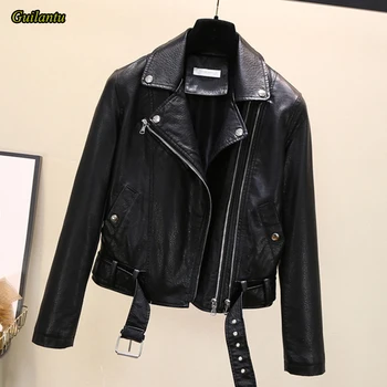 Guilantu 2020 Faux Pu Ladies Leather Jacket Spring Autumn Motorcycle Biker Coat Women Turn-down Collar Zipper Streetwear Jackets
Guilantu 2020 Faux Pu Ladies Leather Jacket Spring Autumn Motorcycle Biker Coat Women Turn-down Collar Zipper Streetwear Jackets