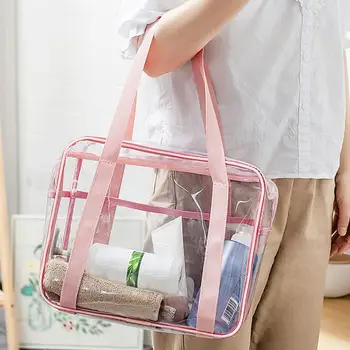 PVC Makeup Bag Organiser Storage Clear Makeup Cosmetic Clear Bag Transparent Travel Large Storage Toiletries Bag
PVC Makeup Bag Organiser Storage Clear Makeup Cosmetic Clear Bag Transparent Travel Large Storage Toiletries Bag