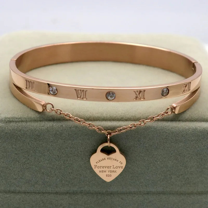 Дизайнерский роскошный брендовый браслет для женщин подвесной с ярлыком сердца