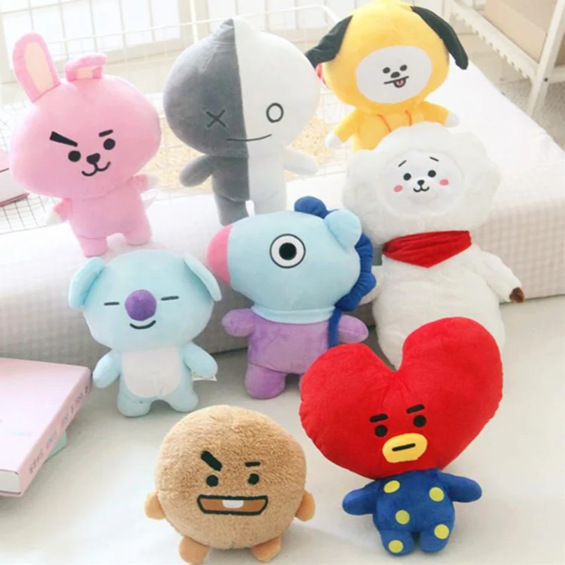 Милые Мультяшные плюшевые куклы Kpop со звездами набивные игрушки подушка