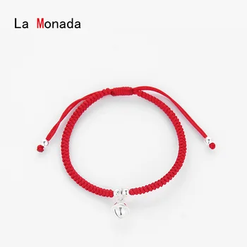 La Monada Red Thread For Hand 999 Pure Silver 7MM Small Bell Charm Red Thread String Rope Bracelets For Women Silver 999 Pure
La Monada Red Thread For Hand 999 Pure Silver 7MM Small Bell Charm Red Thread String Rope Bracelets For Women Silver 999 Pure