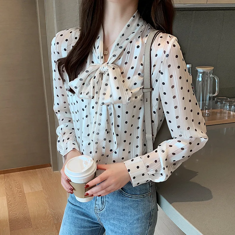 Young Polka Dot Tops Women's 2019 Autumn New Style Korean-style Loose-Fit Versatile Early Autumn-Sweater Western Style Chiffon S
Young Polka Dot Tops Women's 2019 Autumn New Style Korean-style Loose-Fit Versatile Early Autumn-Sweater Western Style Chiffon S
