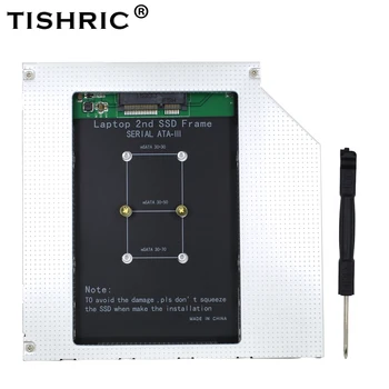 

TISHRIC Aluminum HDD Caddy 12.7mm SATA 3.0 Optibay Hard Disk Driver HDD Enclosure HDD Box Case CD-ROM For Msata ssd