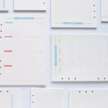 40 Sheet A5/A6 6 Ring Paper Refill Loose-Leaf Binder Inside Page To Do Weekly Monthly Grid Agenda for Notbook School Stationer
40 Sheet A5/A6 6 Ring Paper Refill Loose-Leaf Binder Inside Page To Do Weekly Monthly Grid Agenda for Notbook School Stationer