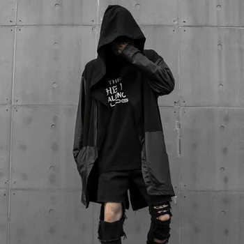 Men Windbreaker Loose Casual Hooded Black Long Jacket Male Hip Hop Streetwear Punk Gothic Cardigan Coat Outerwear
Men Windbreaker Loose Casual Hooded Black Long Jacket Male Hip Hop Streetwear Punk Gothic Cardigan Coat Outerwear