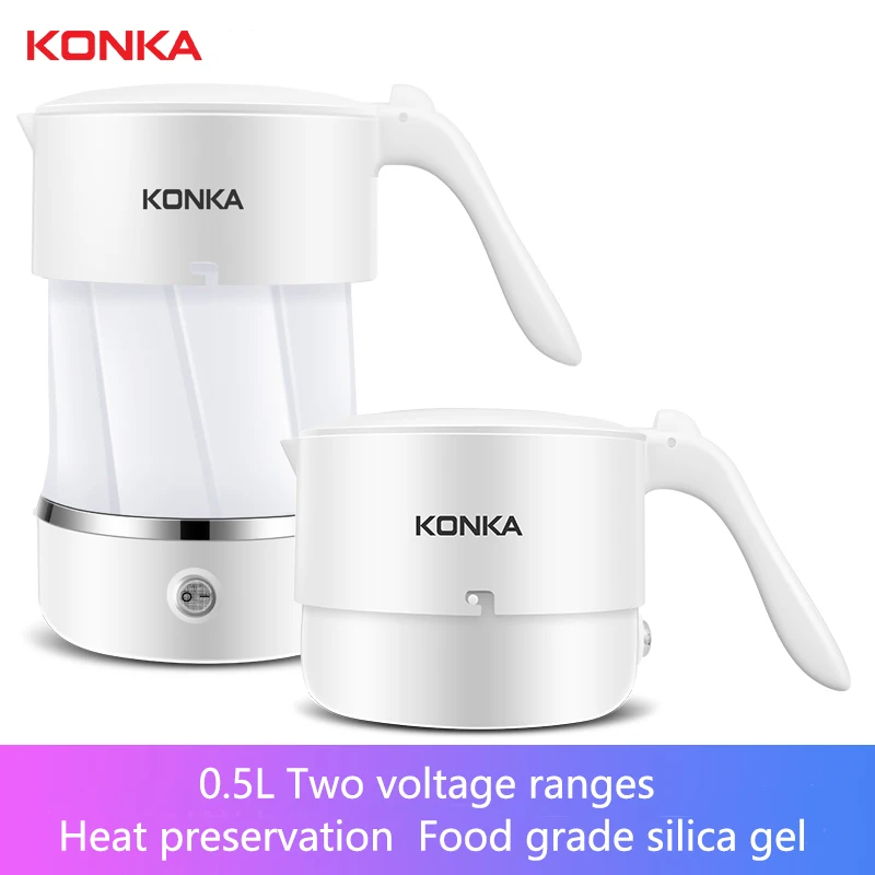 KONKA 0.5L Folding Portable Water Kettle Handheld Electric Water Flask Pot Auto Power-Off Protection Wired Kettle
KONKA 0.5L Folding Portable Water Kettle Handheld Electric Water Flask Pot Auto Power-Off Protection Wired Kettle