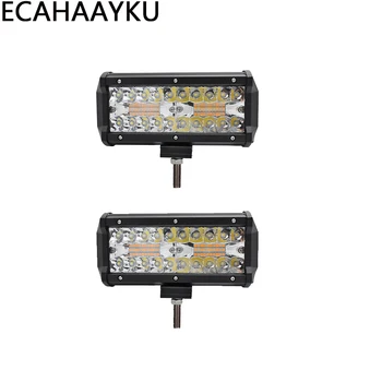 ECAHAYAKU 1Pair 7 inch Tri-row Led Work Light Bar 120W with Dual Color and Flash Style for Offroad Boats Motorcycles 4WD ATV 12V
ECAHAYAKU 1Pair 7 inch Tri-row Led Work Light Bar 120W with Dual Color and Flash Style for Offroad Boats Motorcycles 4WD ATV 12V