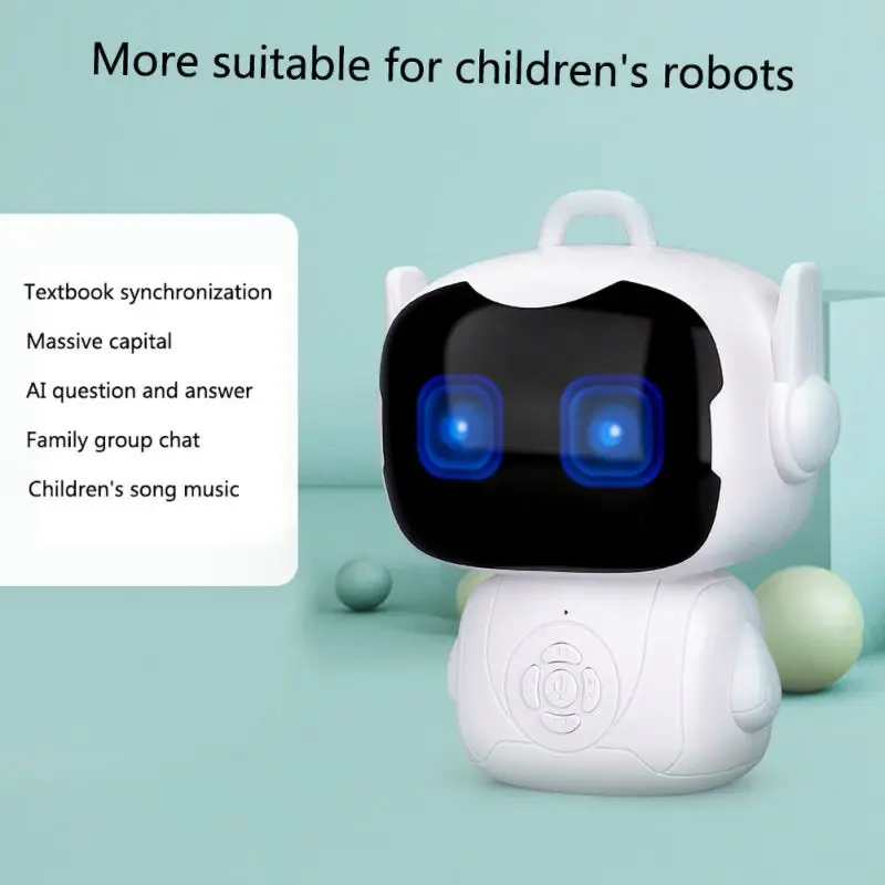 Children Intelligent Robot Early Education Toys Smart Portable Teacher Toy Dialogue Touch Sensor Voice Controlled Robot New
Children Intelligent Robot Early Education Toys Smart Portable Teacher Toy Dialogue Touch Sensor Voice Controlled Robot New