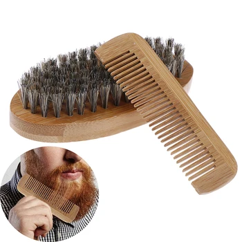 2PCS/Set Beard Brush Boar Bristle For Men's Mustache Shaving Comb Face Massage Facial Hair Cleaning Brush Comb 
2PCS/Set Beard Brush Boar Bristle For Men's Mustache Shaving Comb Face Massage Facial Hair Cleaning Brush Comb