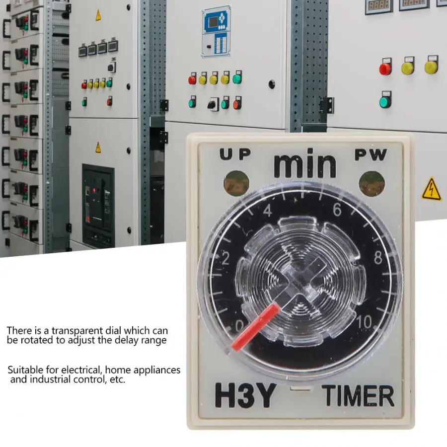 Rel/é de tiempo H3Y-2 220VAC 8 pines Interruptores de rel/é de tiempo de retardo de temporizador de alta precisi/ón 4#