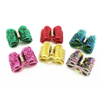 100PC/Lot Glitter Dog Hair Bows Ribbon Pet Dogs Accessories Cat Dog Grooming Bows Rubber Bands
100PC/Lot Glitter Dog Hair Bows Ribbon Pet Dogs Accessories Cat Dog Grooming Bows Rubber Bands