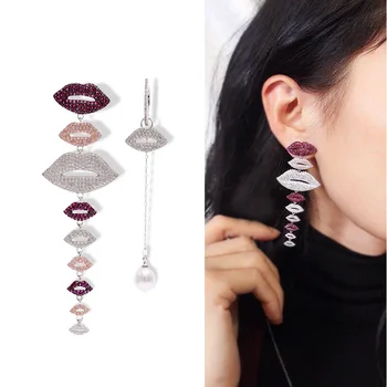 earrings fashion jewelry woman earring Asymmetric fancy diamond lips earring Gold earrings with stones Earrings long LY10941
earrings fashion jewelry woman earring Asymmetric fancy diamond lips earring Gold earrings with stones Earrings long LY10941