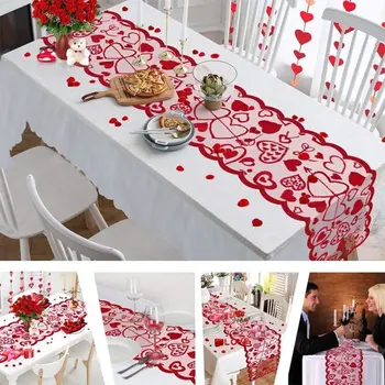 Cupid Love Red Heart Lace Table Runner for Home Indoor Valentine's Day Table Decorations Valentine's Day Party Supplies
Cupid Love Red Heart Lace Table Runner for Home Indoor Valentine's Day Table Decorations Valentine's Day Party Supplies