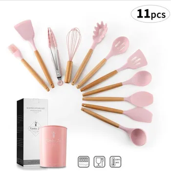 11pcs Set Household Silicone Wooden Cooking Utensil Kitchen Tools Set Koken Gereedschap Met Opbergdoos Turner Tang Spatel Turner
11pcs Set Household Silicone Wooden Cooking Utensil Kitchen Tools Set Koken Gereedschap Met Opbergdoos Turner Tang Spatel Turner