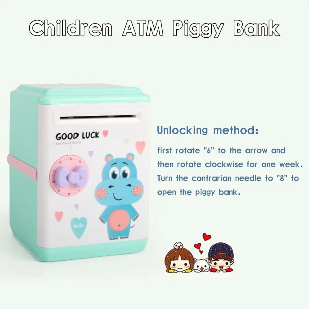 Инновационный ATM Копилка Интеллектуальный автоматический открывающийся пароль