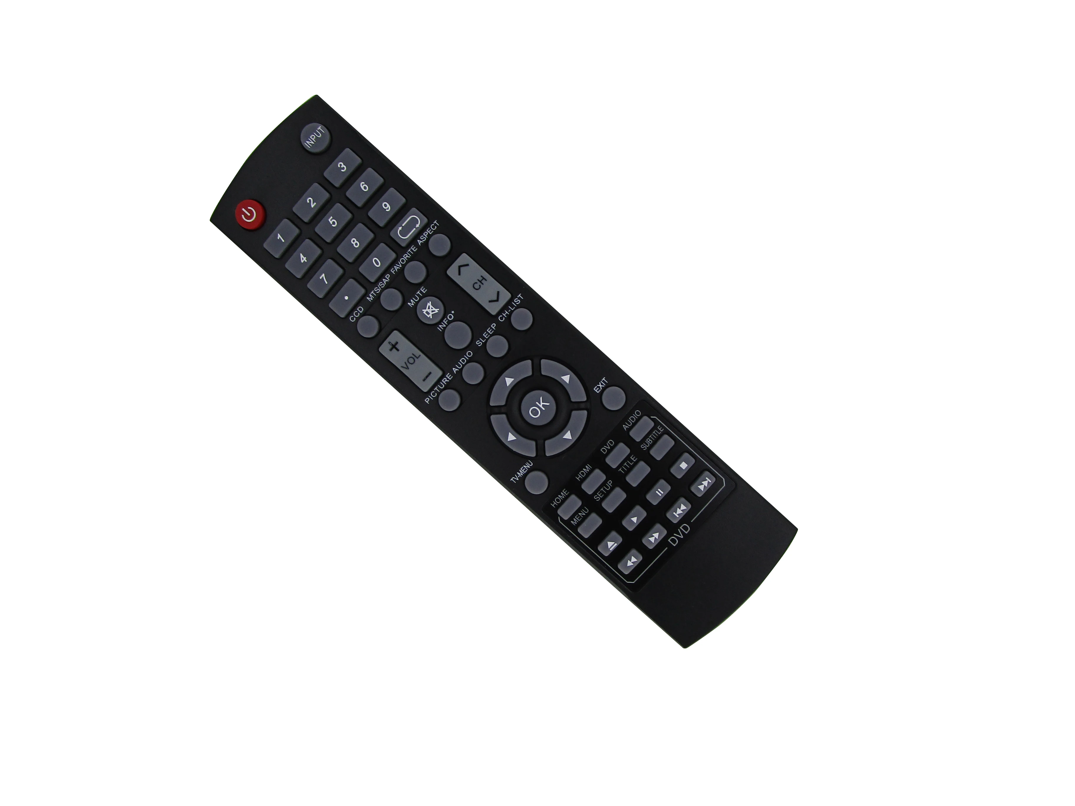 

Remote Control For Insignia RC260D RC260E NS-LTDVD19 NS-LTDVD26 NS-LTDVD32 NS-RC07-A13 NS-19LD120A13 HTR-274E DVD HDTV Combo TV