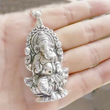GANESHA collier chaîne grand pendentif hindou éléphant dieu nouveau Ganesh Religion bijoux cadeau(China)