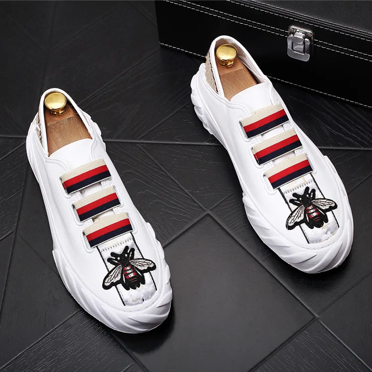 men shoes casual bees white sneakers man Fashion flat shoes leather loafers black male korean lazy shoes ins good quality shoes
men shoes casual bees white sneakers man Fashion flat shoes leather loafers black male korean lazy shoes ins good quality shoes