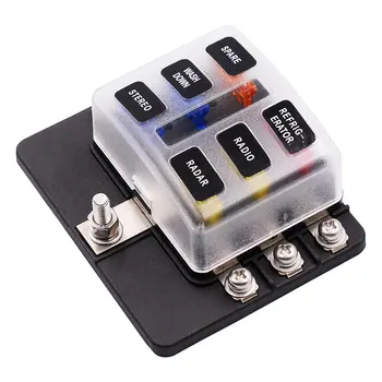 Fuse Box With LED Indicator Screw Terminal Block Modified Fuse Box Holder Insurance Insert 12 Road Motorhome RV
Fuse Box With LED Indicator Screw Terminal Block Modified Fuse Box Holder Insurance Insert 12 Road Motorhome RV