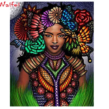 Diy 5d Diamond Painting Abstract"Flower African Woman" Cross Stitch Square Round Diamond Embroidery Handwork Rhinestone Art 
Diy 5d Diamond Painting Abstract"Flower African Woman" Cross Stitch Square Round Diamond Embroidery Handwork Rhinestone Art