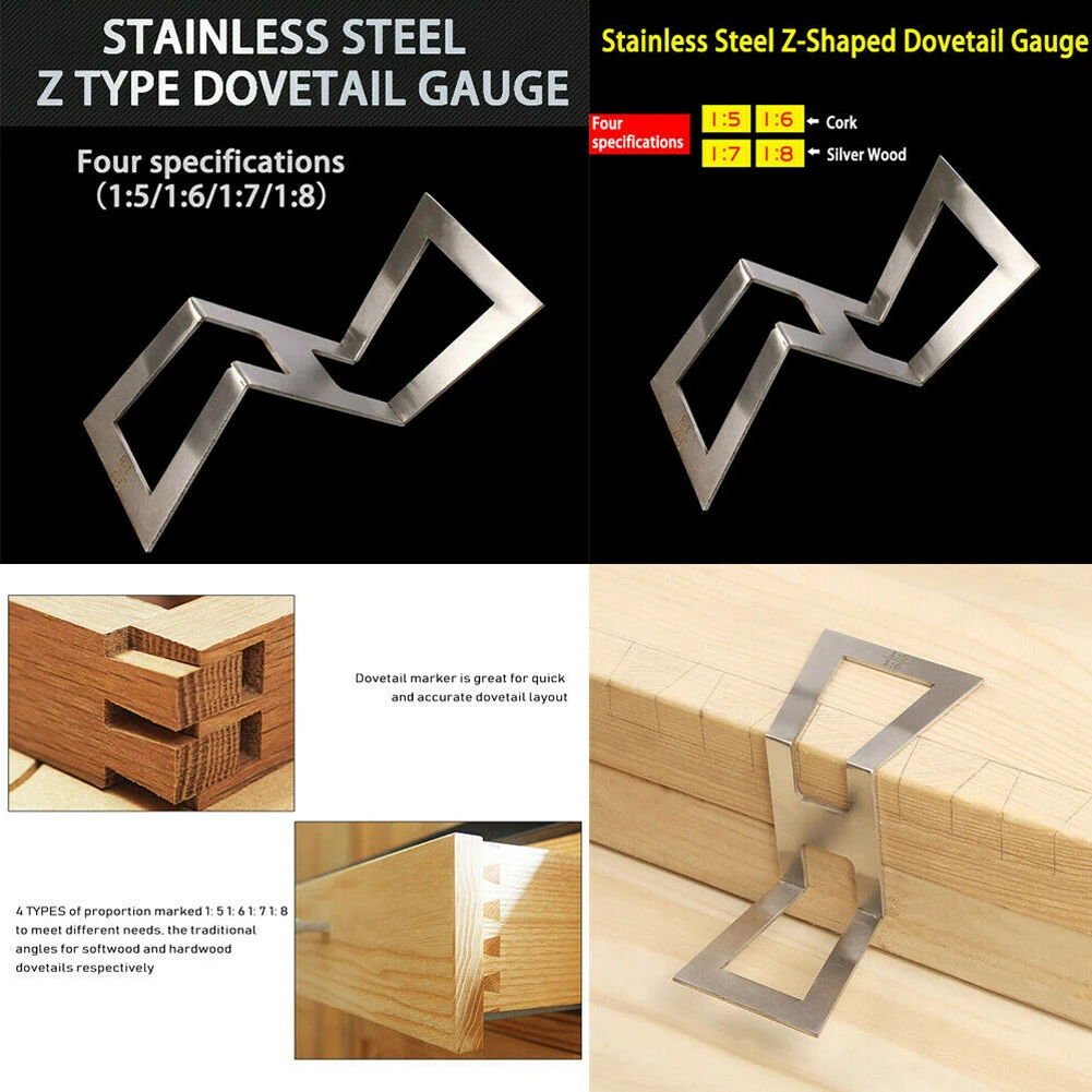 Table Dovetail Marker Home Carpentry Z Shaped Practical Marking Stainless Steel Marking Gauge Guide Tool DIY Joints Template
Table Dovetail Marker Home Carpentry Z Shaped Practical Marking Stainless Steel Marking Gauge Guide Tool DIY Joints Template