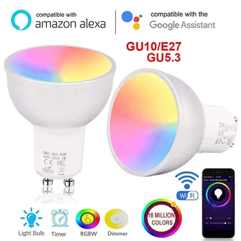 New Wifi Smart LED Light Bulb GU10/GU5.3/E27 APP Remote Control Dimmable Switch Compatible for Amazon Alexa/Google Assistant
New Wifi Smart LED Light Bulb GU10/GU5.3/E27 APP Remote Control Dimmable Switch Compatible for Amazon Alexa/Google Assistant