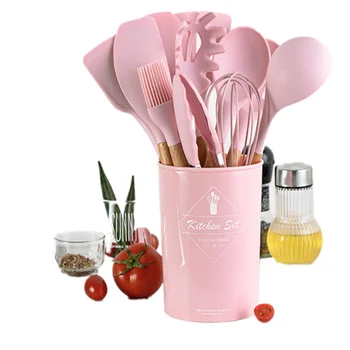 1/9/11 Pcs Pink Silicone Wood Turner Soup Spoon Spatula Brush Scraper Pasta Server Egg Beater Kitchen Cooking Tools Kitchenware
1/9/11 Pcs Pink Silicone Wood Turner Soup Spoon Spatula Brush Scraper Pasta Server Egg Beater Kitchen Cooking Tools Kitchenware