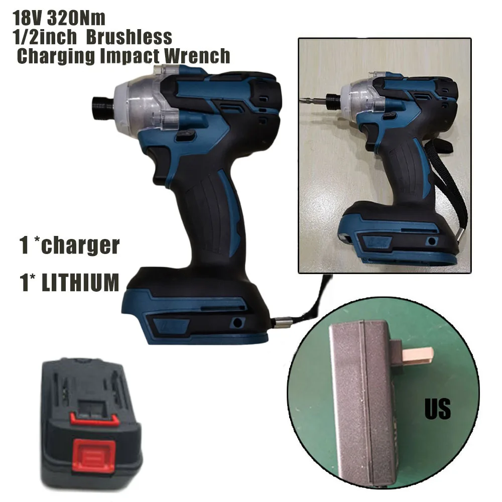 18V 520Nm 1/2in Cordless Brushless Electric Impact Wrench Rechargeable W/Battery For Shelving Works/ Maintenance/ Carpentry
18V 520Nm 1/2in Cordless Brushless Electric Impact Wrench Rechargeable W/Battery For Shelving Works/ Maintenance/ Carpentry