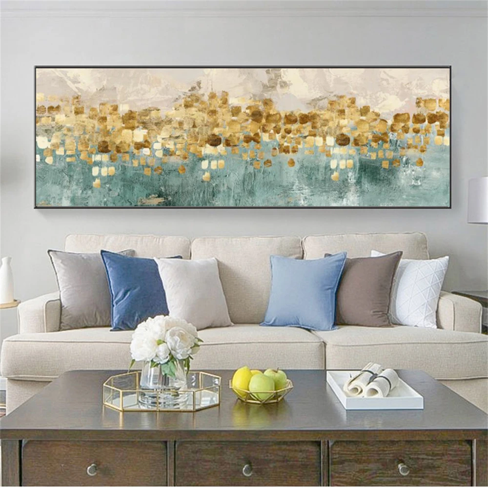 Handmade Abstract Landscape Oil Paintings Modern Gold Leaf Petal Painting On Canvas Hand Painted Long Horizontal Wall Decoration
Handmade Abstract Landscape Oil Paintings Modern Gold Leaf Petal Painting On Canvas Hand Painted Long Horizontal Wall Decoration
