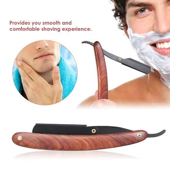 Manual Razors Redwood Handle Shaver men's Shaving Razor Professional Barber Hair Cut Razor Change Blade Type Shaving Knife G0218
Manual Razors Redwood Handle Shaver men's Shaving Razor Professional Barber Hair Cut Razor Change Blade Type Shaving Knife G0218