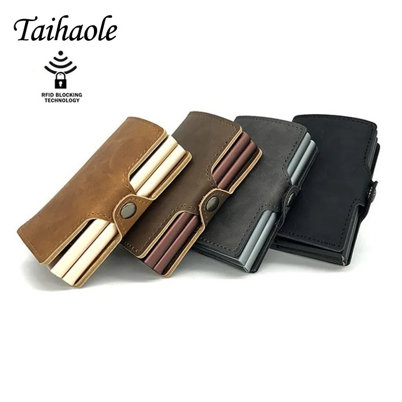 2020 Smart Wallet Double Boxes Card Holder High Quality Metal Box RFID Blocking Anti-theft PU Leather Travel Money Bag
2020 Smart Wallet Double Boxes Card Holder High Quality Metal Box RFID Blocking Anti-theft PU Leather Travel Money Bag