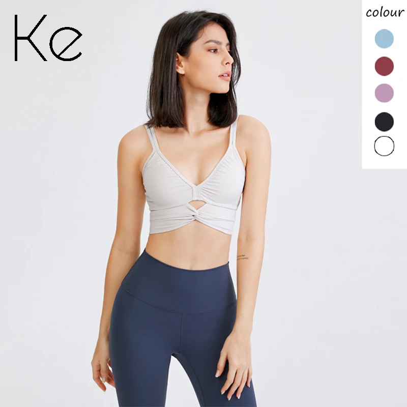 

KE Sports bra women show the chest shockproof, gather high-strength fitness underwear and wear a yoga vest