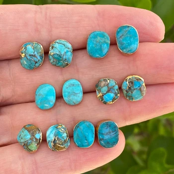 Raw Turquoises Earrings Tiny Gold Natural Stone Studs Dainty Jewelry December Birthstone Anniversary Gift
Raw Turquoises Earrings Tiny Gold Natural Stone Studs Dainty Jewelry December Birthstone Anniversary Gift