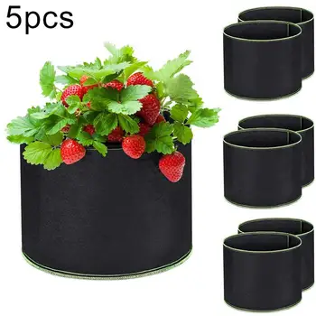 New 5Pcs Non-woven Fabric Large Capacity Home Garden Plant Flower Root Growing Bag
New 5Pcs Non-woven Fabric Large Capacity Home Garden Plant Flower Root Growing Bag