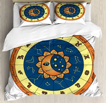 Zodiac Moon Duvet Cover Set Cursive Horoscope Namess Sun 3 Piece Bedding Set White Multicolor
Zodiac Moon Duvet Cover Set Cursive Horoscope Namess Sun 3 Piece Bedding Set White Multicolor