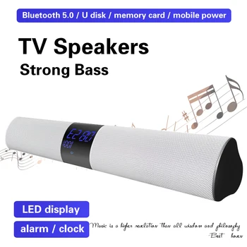 3600mAh Dual Soundbar Alarm Clock Computer TV Speaker Home Theater Loudspeaker Subwoofer Super Bass Wireless Bluetooth Speakers
3600mAh Dual Soundbar Alarm Clock Computer TV Speaker Home Theater Loudspeaker Subwoofer Super Bass Wireless Bluetooth Speakers