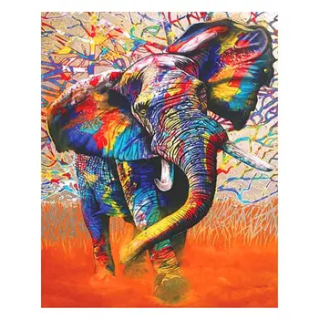Elephant Digital Oil Painting By Number Canvas Wall Picture DIY Hand Painted Art 
Elephant Digital Oil Painting By Number Canvas Wall Picture DIY Hand Painted Art