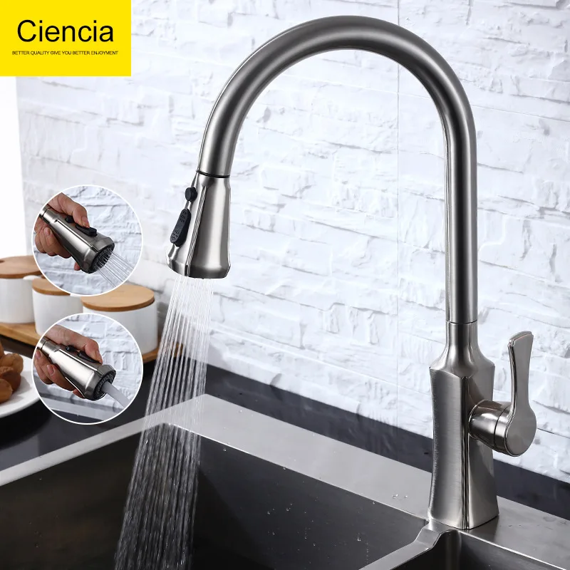 Copper Dual-Functional Strips Water Washing Basin Sink Hot And Cold Faucet Universal Rotating Leading Pulling Kitchen Faucet
Copper Dual-Functional Strips Water Washing Basin Sink Hot And Cold Faucet Universal Rotating Leading Pulling Kitchen Faucet