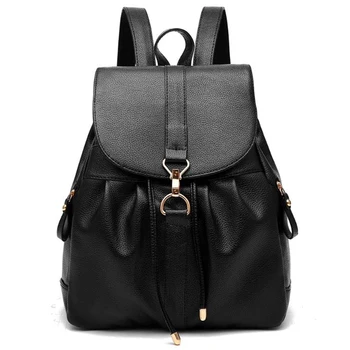 Pretty Style Large Capacity String School Backpack Women Pu Leather Black Zipper Rucksack for Teenager Party Travel Shoulder Bag
Pretty Style Large Capacity String School Backpack Women Pu Leather Black Zipper Rucksack for Teenager Party Travel Shoulder Bag