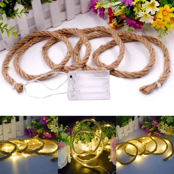 1.9M 20 LED Hemp Rope Decorative Fairy String Lights Battery Operated Garden Party Indoor Outdoor Light Lamp (Warm White)
1.9M 20 LED Hemp Rope Decorative Fairy String Lights Battery Operated Garden Party Indoor Outdoor Light Lamp (Warm White)