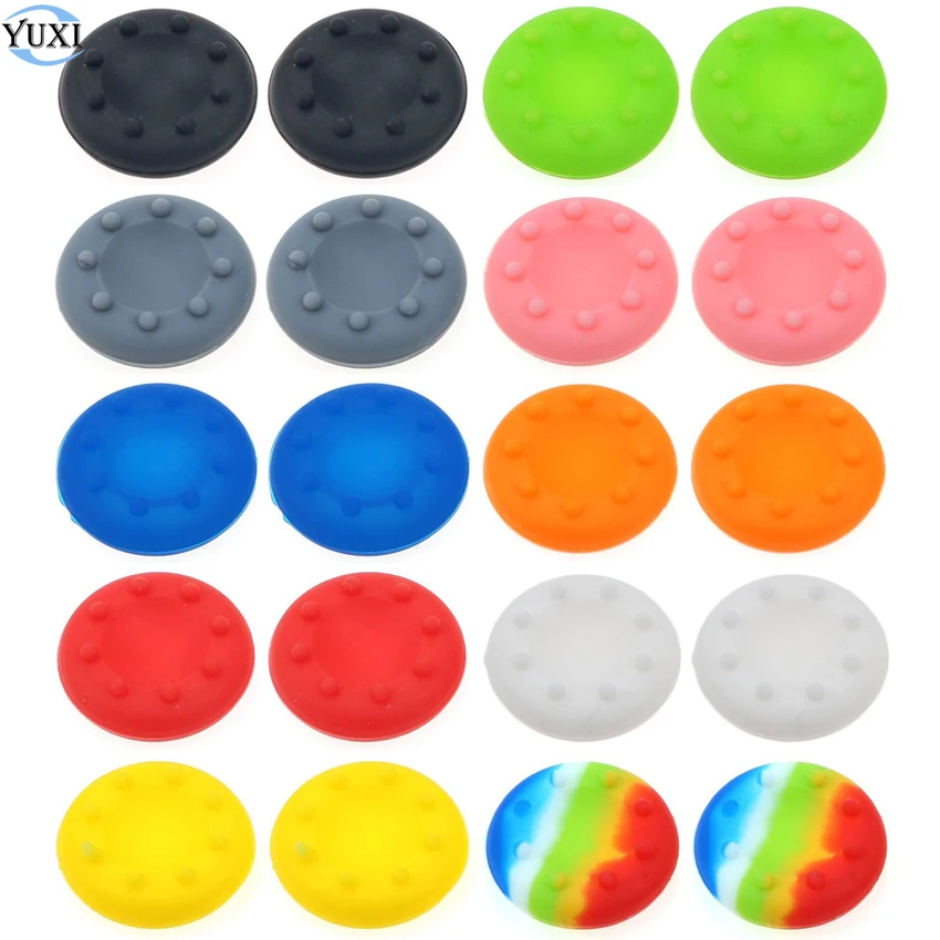 

YuXi 4pcs Silicone Thumb Stick Grips Cap For PS5 PS4 Pro Slim For PS3 controller Thumbstick Cover For Xbox 360 One Gamepad