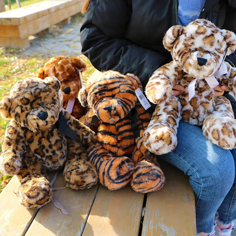 Ke ai tiger Leather Leopord Pattern Teddy Bear Doll Plush Toy Doll Birthday Gift Coffee Shop INS-Style 
Ke ai tiger Leather Leopord Pattern Teddy Bear Doll Plush Toy Doll Birthday Gift Coffee Shop INS-Style