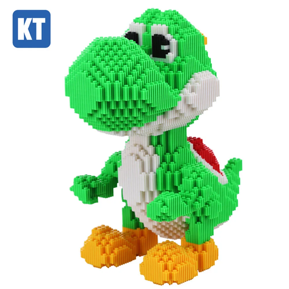 KT Super Hero Yoshi Mario Green Dragon Figure Building Blocks 3D Model Mini Diamond DIY Bricks Assemble Toy for Children Boys
KT Super Hero Yoshi Mario Green Dragon Figure Building Blocks 3D Model Mini Diamond DIY Bricks Assemble Toy for Children Boys