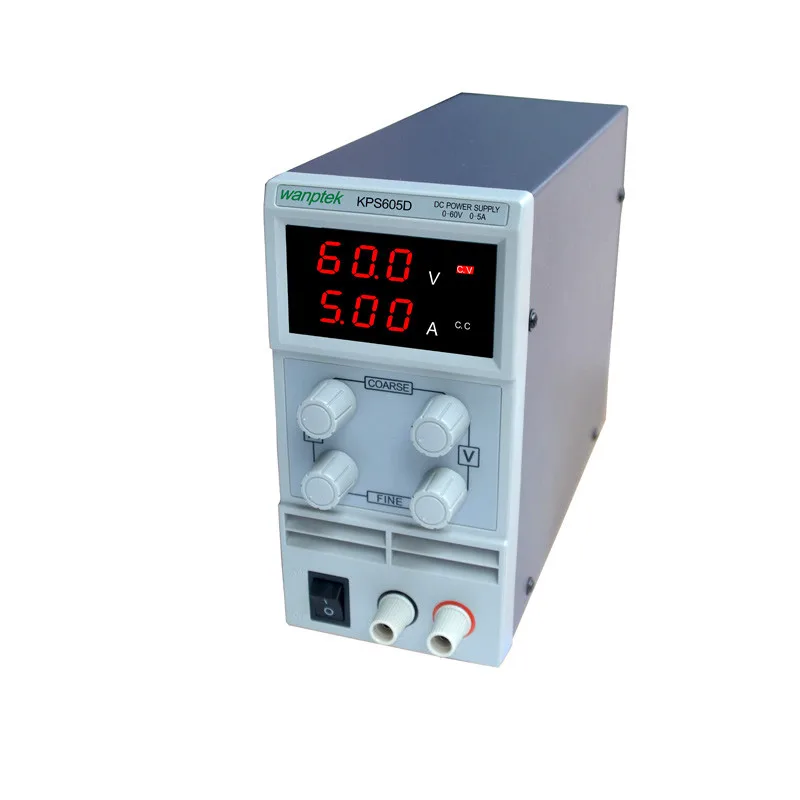 

605D Adjustable High precision double LED display switch DC Power Supply protection function 0-60V/0-5A 110V-230V 0.1V/0.01A EU