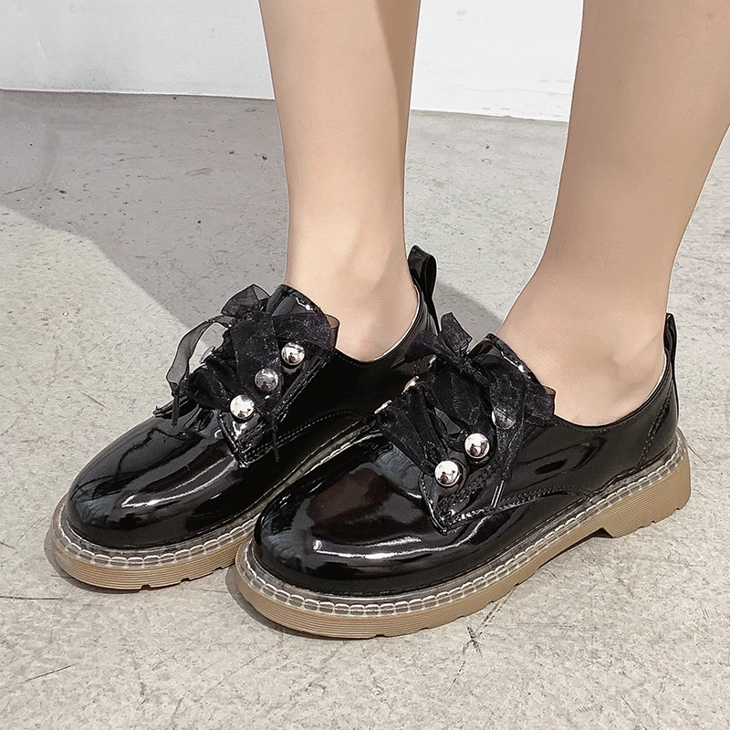 Bow-Knot Retro Woman Shoes Oxfords Women's Autumn Flats All-Match Round Toe Soft Casual Female Sneakers Butterfly Leather Fall
Bow-Knot Retro Woman Shoes Oxfords Women's Autumn Flats All-Match Round Toe Soft Casual Female Sneakers Butterfly Leather Fall
